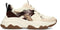 POSH by Poelman GIGI - Dames Sneakers - Chunky zool 5 cm - Bruin met Beige