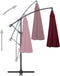 vidaXL - Zweefparasol - met - aluminium - paal - 3 - m - bordeauxrood
