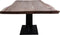 Old Inn - Eetkamertafel - Boomstamtafel - Industrieel - Acaciahout - Metalen V-poot - 240x100x77cm
