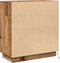 vidaXL - Nachtkastje - met - LED - in - Oude - Hout - 71x34,5x75 - cm