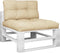 vidaXL Bankkussens pallet 2 st beige