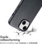 Accezz MagSafe Leather Backcover - iPhone 15 - Echt leer met verhoogde randen - Zwart