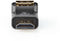 Nedis CVTB34901GY - HDMI-adapter met ethernet - 90° gehoekte aansluiting - Grijs
