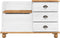 vidaXL - Hal - Opslagbank - ASKIM - Wit - 100x39x62 - cm - Massief - Vurenhout