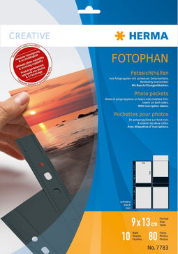 Herma fotophan 9x13 staand 10 vel zwart 7783