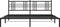 vidaXL - Bedframe - met - hoofdbord - metaal - zwart - 200x200 - cm