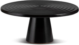 Dutchdeluxes - Gebakken keramiek - Taartplateau - Medium - 25 cm diameter - Zwart