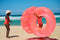 Sunnylife Pool FloatsLuxe Pool Ring Shell Neon Coral