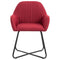 vidaXL - Eetkamerstoelen - 2 - st - stof - wijnrood