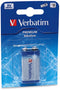 Verbatim 9V - Alkalinebatterij 6LR61 - Lange levensduur en veilig gebruik - Zwart