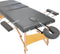 vidaXL - Massagetafel - met - 3 - zones - 186x68 - cm - houten - frame - antraciet