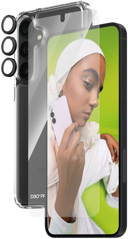 PanzerGlass Galaxy S24 Plus - 3-in-1 Bundle Glas Case Cam - Anti-sporen