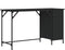 vidaXL - Computerbureau - 131x48x75 - cm - bewerkt - hout - zwart