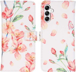 iMoshion Hoesje Geschikt voor Samsung Galaxy A14 (5G) Hoesje Met Pasjeshouder - iMoshion Design Softcase Bookcase - Roze / Blossom Watercolor
