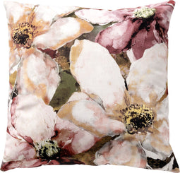 Dutch Decor BRIONY - Kussenhoes 45x45 cm – met bloemenprint - Cork - multicolour - met rits - zonder binnenkussen