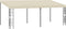 Wandprieel 3x6 m stof crèmekleurig