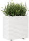 vidaXL - Plantenbak - 70x40x72 - cm - massief - grenenhout - wit