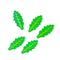 Mamamemo Rucola Salade Blaadjes 3 Cm Hout Groen 5 Stuks
