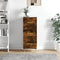 vidaXL - Dressoir - 34,5x34x90 - cm - bewerkt - hout - gerookt - eiken