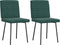 vidaXL - Eetkamerstoelen - 2 - st - fluweel - donkergroen