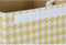 Wasmand DKD Home Decor Pied-de-poule 36 x 36 x 55 cm Grijs Blauw Geel (3 Stuks)