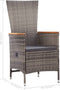 vidaXL - Tuinstoelen - 2 - st - met - kussens - poly - rattan - grijs