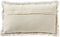 Dutch Decor SORA - Sierkussen 30x50 cm - met flosjes en schelpen - Natural - beige en wit - Inclusief binnenkussen
