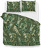 Zohome Dekbedovertrek Alanzo - Bedlinnen met Bladeren print - 200x220 - Groen - Dekbedhoes van 100% Katoen-Satijn