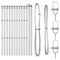vidaXL - Hekpalen - 13 - stuks - Ø32 - mm - 120 - cm - Gegalvaniseerd - Staal
