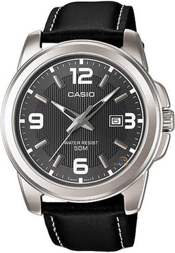 Casio MTP-1314L-8AVEF - Horloge - 24 mm - Leer - Zwart