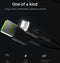Kabel GC Ray USB-A - Lightning wit LED 120cm Met support voor Apple 2.4A fast charging