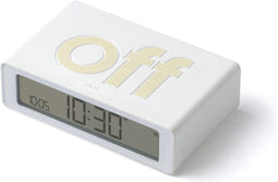 Lexon Flip Mini 8cmx2,3cmx4,9cm LR158 ON OFF Oplaadbare Wekker - Wit