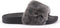 Warmbat Barlee - Dames Slippers - Pluizige voetband van wol - Dark Grey