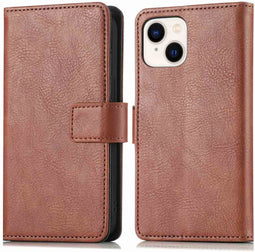 iMoshion Hoesje Geschikt voor iPhone 15 Plus Hoesje Met Pasjeshouder - iMoshion Luxe Bookcase - Bruin
