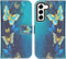 iMoshion Hoesje Geschikt voor Samsung Galaxy S22 Hoesje Met Pasjeshouder - iMoshion Design Softcase Bookcase - Blauw / Blue Butterfly