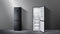 Hisense RB390N4BFC - Koel-vriescombinatie - 304L Total No-Frost - Zwart staal