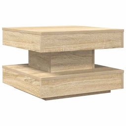 vidaXL - Salontafel - 360 - graden - draaibaar - 50x50x34,5 - cm - sonoma - eikenkleur