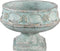 PTMD Artas Ronde Bloempot Op Standaard - H13 x Ø18 cm - Cement - Blauw