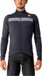 Castelli Fietsshirt lange mouwen Heren Zwart Grijs / CA Puro 3 Jersey Fz Light Black - M