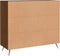vidaXL - Dressoir - 90x34x80 - cm - bewerkt - hout - bruin - eikenkleur