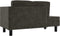 vidaXL - Chaise - longue - met - kussens - en - bolster - fluweel - donkergrijs