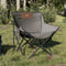 vidaXL Campingstoelen 2 st met vakje inklapbaar grijs