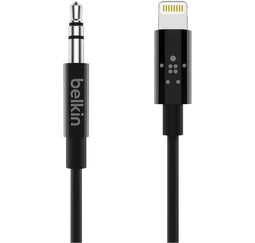 Belkin Lightning-naar-3.5mm kabel - MFi-gecertificeerd - 90 cm - Zwart