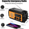 XSY 350 - Noodradio - 20000mAh PowerBank - Zonnepaneel - Leeslamp - Oranje