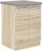 Lage kast met 2 draaideuren - Sonoma eiken decor - B 60 x D 51,6 x H 85 cm - LASSEN
