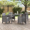 vidaXL - Tuinmeubels - met - Kussens - 4 - stuks - Lichtgrijs - Poly - Rattan
