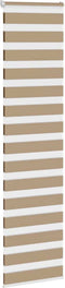 vidaXL - Zebra - Blind - 65x200 - cm - stofbreedte - 60,9 - cm - polyester - zandbruin