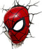 Marvel Spider-Man 3D Deco Light - Wandlamp Draadloos - Inclusief 'crack sticker' - Spider-Man Face