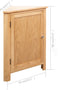vidaXL - Hoekkast - 59x45x80 - cm - massief - eikenhout