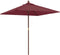 vidaXL - Parasol - met - houten - paal - 198x198x231 - cm - bordeauxrood